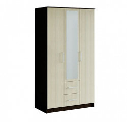 Шкаф 3-х дверный Фиеста, венге/лоредо