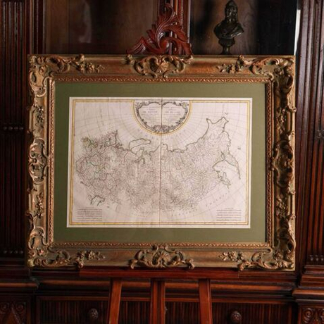 Винтаж: Антикварная карта «ЗАПАДНАЯ И ВОСТОЧНАЯ ЧАСТЬ РОССИЙСКОЙ ИМПЕРИИ»