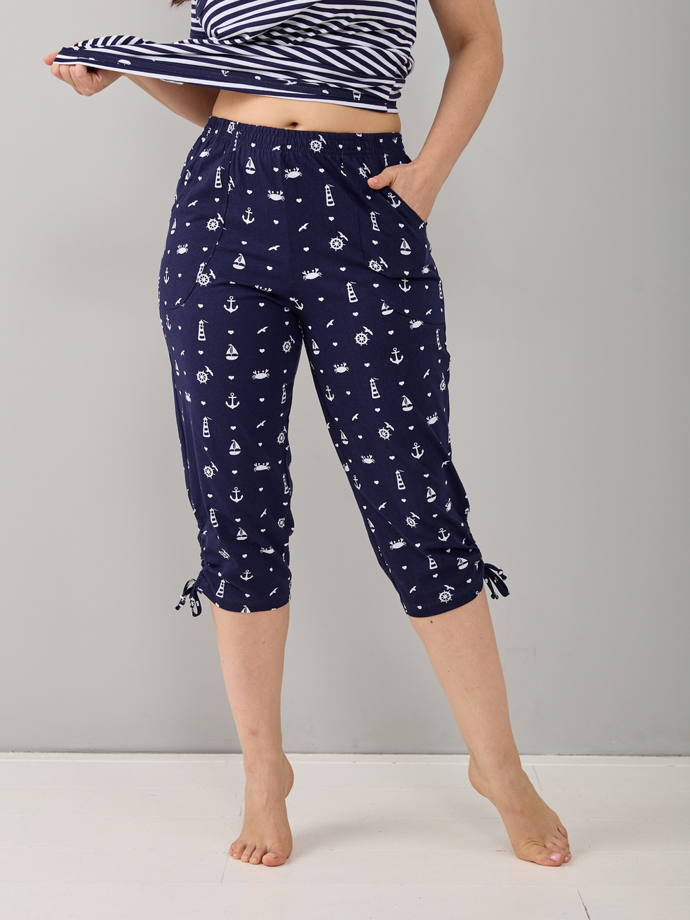 Пижама с бриджами КД-61/морская