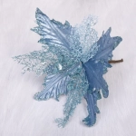 Украшение новогоднее «Пуансеттия-Нежность» 23 см, Голубой