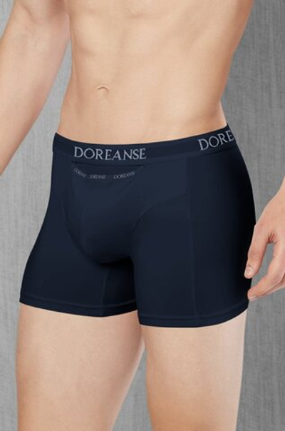 Мужские трусы-боксеры с горизонтальным гульфиком Doreanse Cotton Premium (Размер: L) (Цвет: черный)