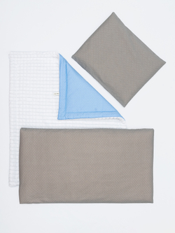 Комплект в коляску Голубой горох