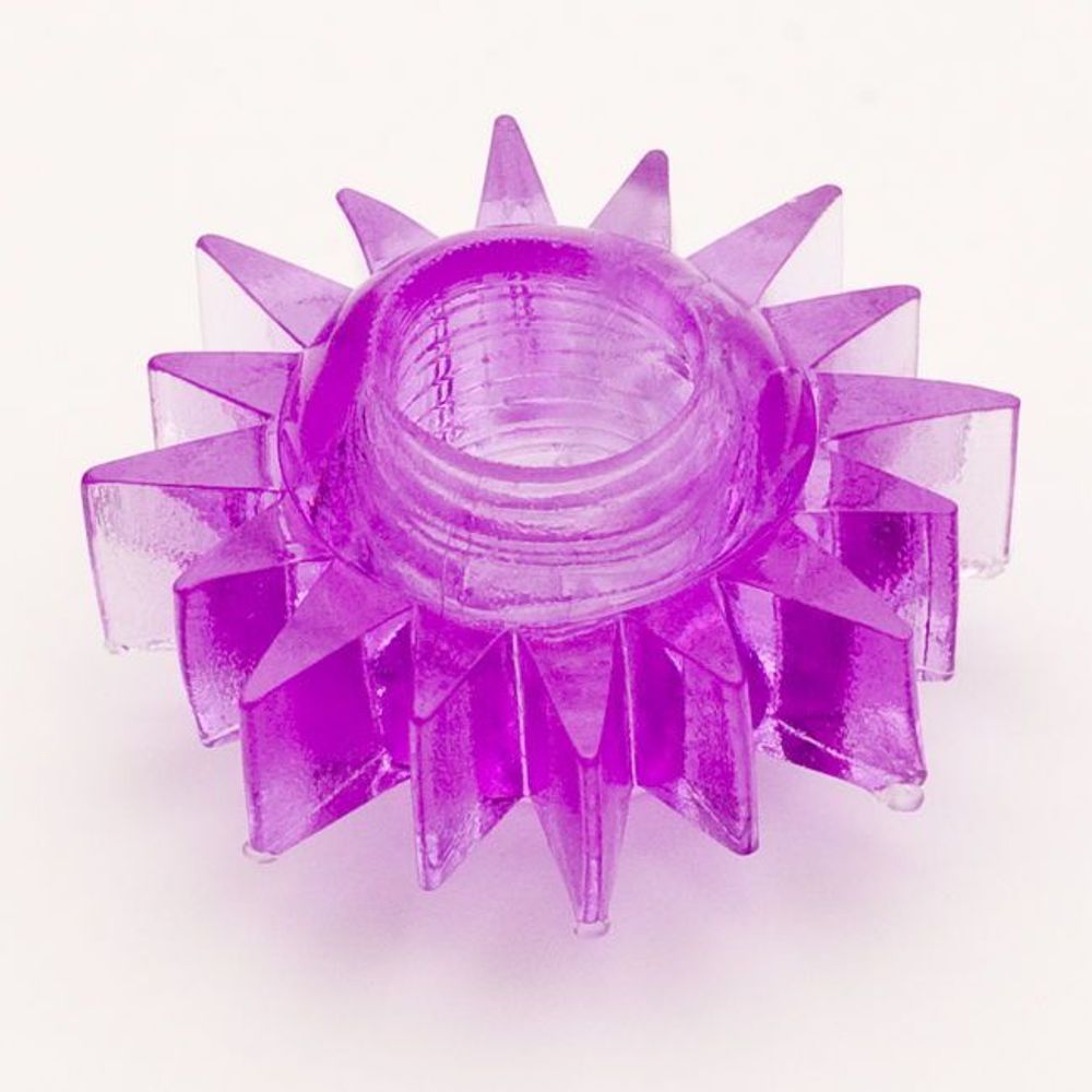 Эрекционное кольцо фиолетовое с шипиками