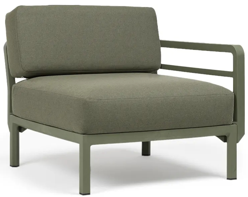 Диван пластиковый с подушками Nardi Maximo 3, кактус, тимьян