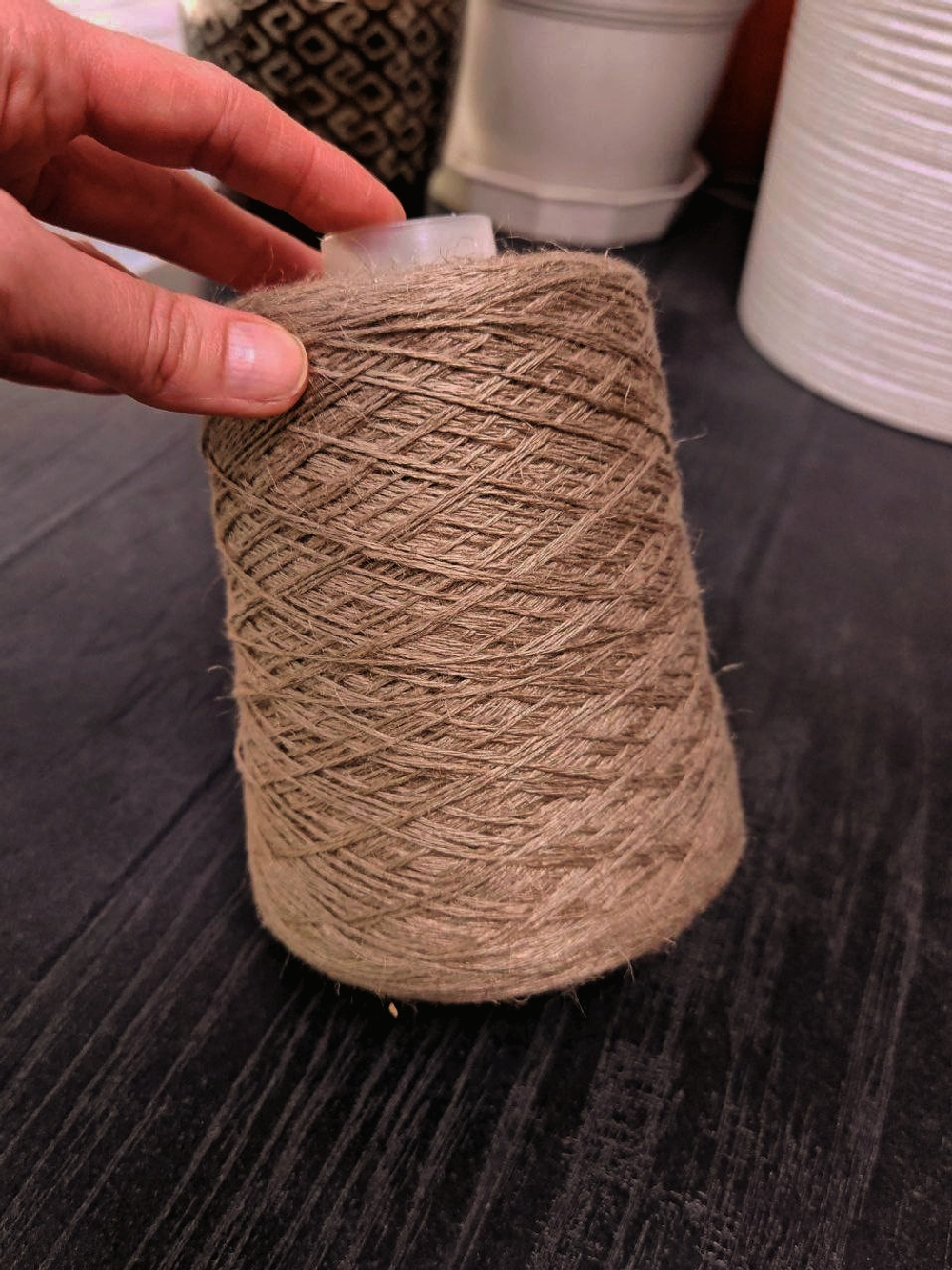 Итальянская бобинная пряжа от производителя Luxury Selection By Ri. Go art. Canalino 3000, Состав 50% Конопля, 50% Лен, Длина 300м/ 100грамм