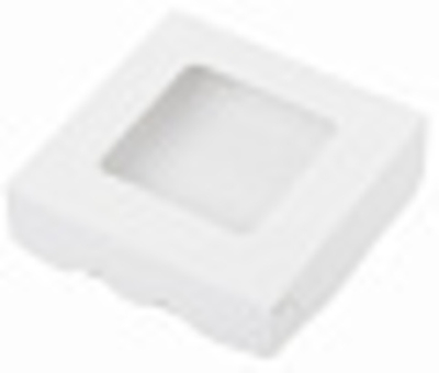 Коробка 15*15*4 см белая с окном