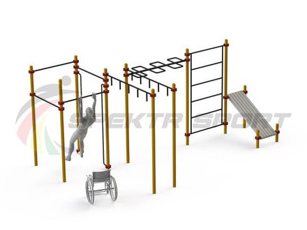 Спортивный комплекс для инвалидов-колясочников GTO-D17_76mm