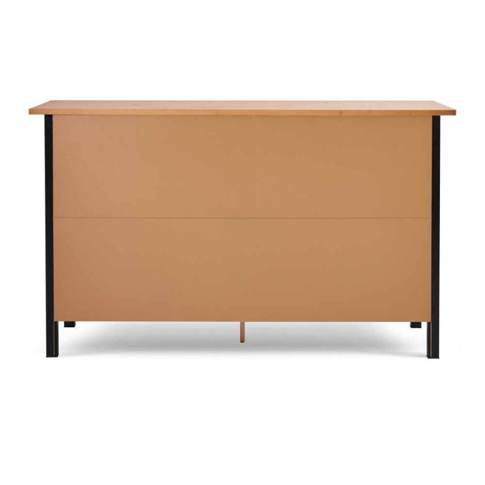 Комод с 8 ящиками деревянный, Хемнэс Hemnes/ Кымор, 160х50х96 см,черный/светло-коричневый
