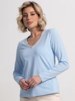 Блуза с кантом Либерти (голубая) Б15264-50М LT Collection