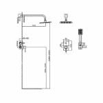 Душевая система Caprigo Diamante 50-215 хром