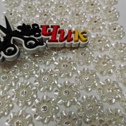 Цветок 3D со стразами #5