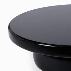 Кофейный стол Omen Ø90х30 см, черный глянец