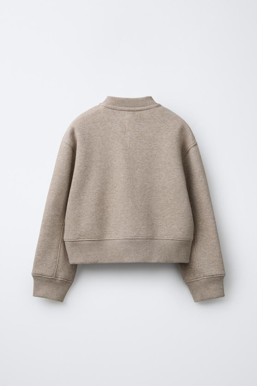 ZARA ТОЛСТОВКА С КРУГЛЫМ ВЫРЕЗОМ, ПЕСОЧНЫЙ МЕЛАНЖ