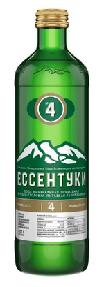 Ессентуки №4 минеральная вода 0,45л стекло газ