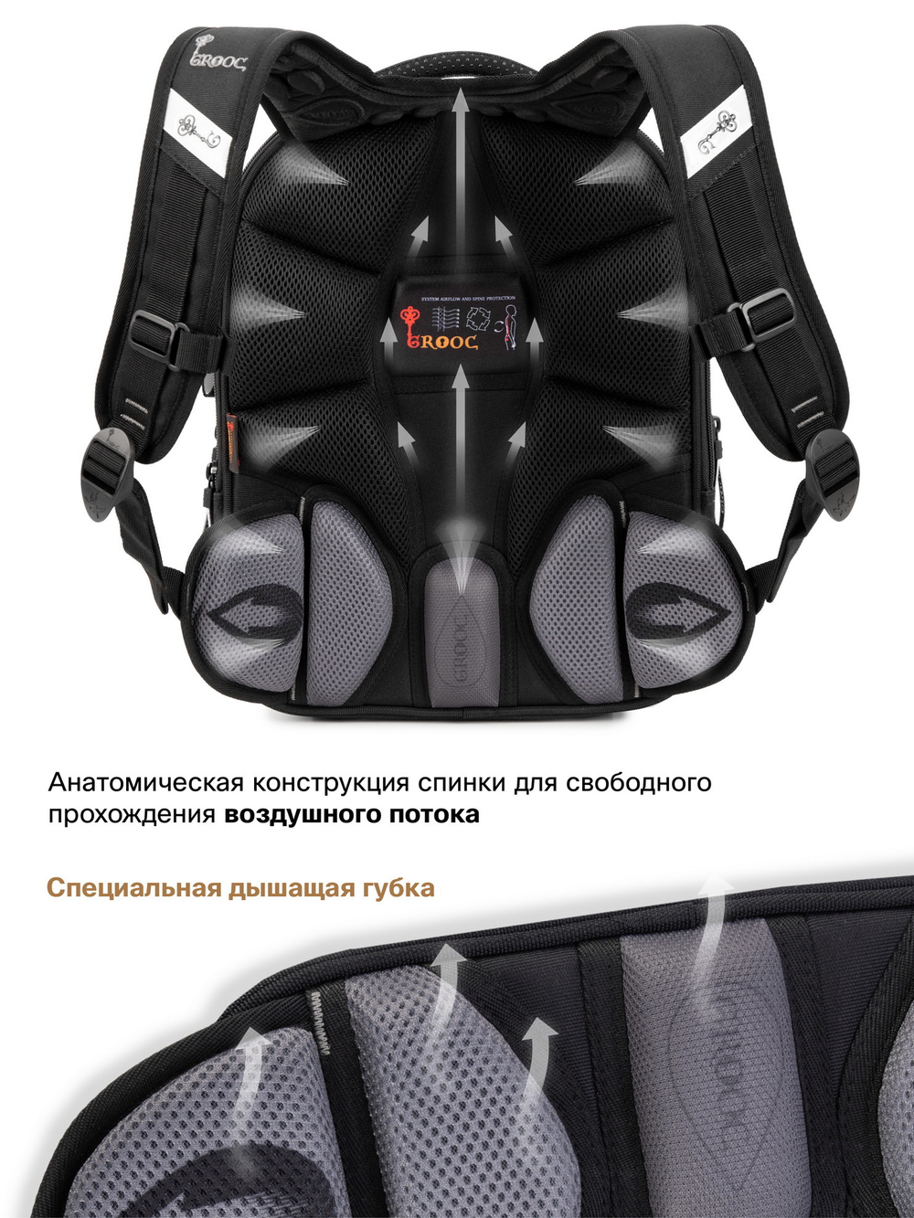 Ранец GROOC 16-18 + пенал + мешок + сумка-пенал