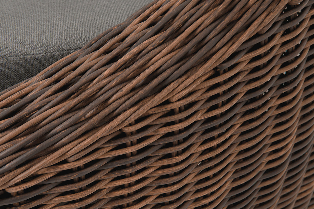 "Барселона" диван из искусственного ротанга трехместный, цвет коричневый