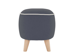 Пуф Лона / велюр киото уголь/велюр киото сильвер