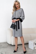 Платье Алана (белый/черный) Р11-1231/4 Nikol