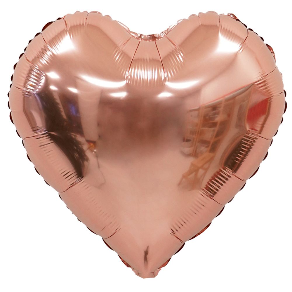 Сердце 10&quot; Шампань (Розовое золото) / Rose gold