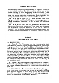 German Volkswagen. Technical Manual TM E9-803 | War Department