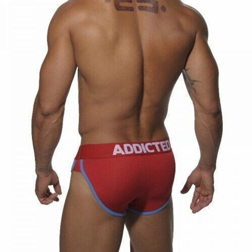 Мужские трусы брифы красные Seobean Addicted Curves Low Rise Brief Red