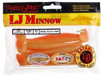 Виброхвосты съедобные LJ Pro Series MINNOW 4.4in (11,1 см), цв. T26, 5 шт.