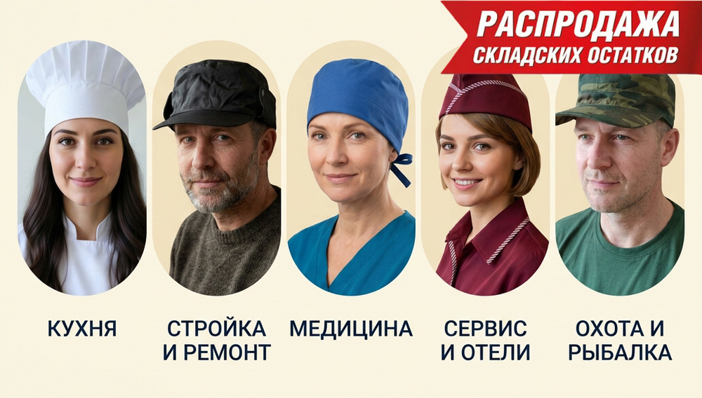 Головные уборы в ассортименте
