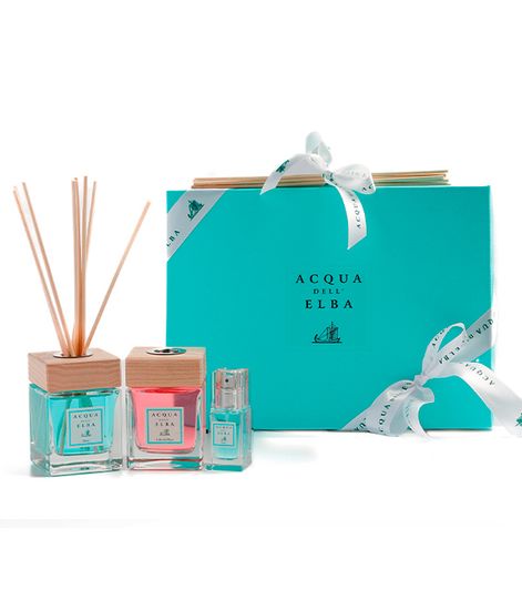 Подарочный набор Mare диффузор 100мл, Cala del Fico диффузор 100мл и Mare спрей для дома 15мл, Acqua dell’Elba