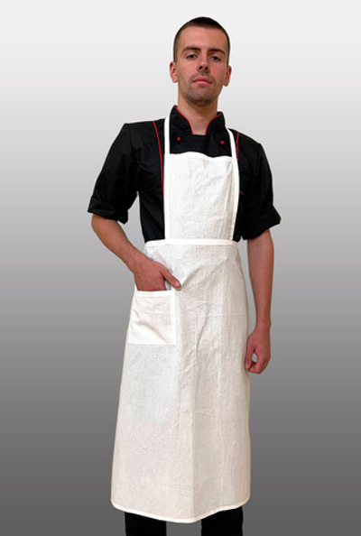 Фартук повара с грудкой (бязь) белый 100% хлопок
