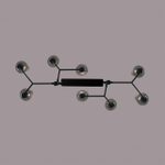 6555/8C CLASSI LN25 30 черный/дымчатый/металл/стекло Люстра потолочная E14 8*40W 220V MADONNA