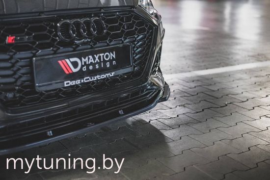 Сплиттер бампера переднего V.1 для AUDI RS5 B9 рестайлинг (19-...)