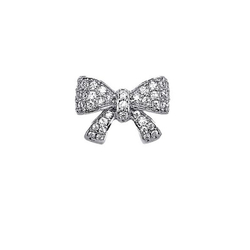 Медицинские серьги-гвоздики Bow Tie Crystals Biojoux BJT208
