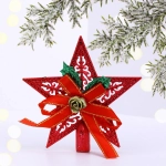 Верхушка на ёлку «Сияющая звезда» 10 см, красный