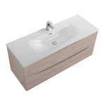 Тумба с раковиной подвесная BelBagno MARINO-CER-N-1200-2C-SO-RG-P Rovere Grigio, раковина белая BB-8099-120