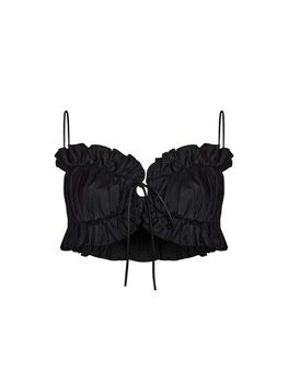 Топ-бюстье драпированный из тафты