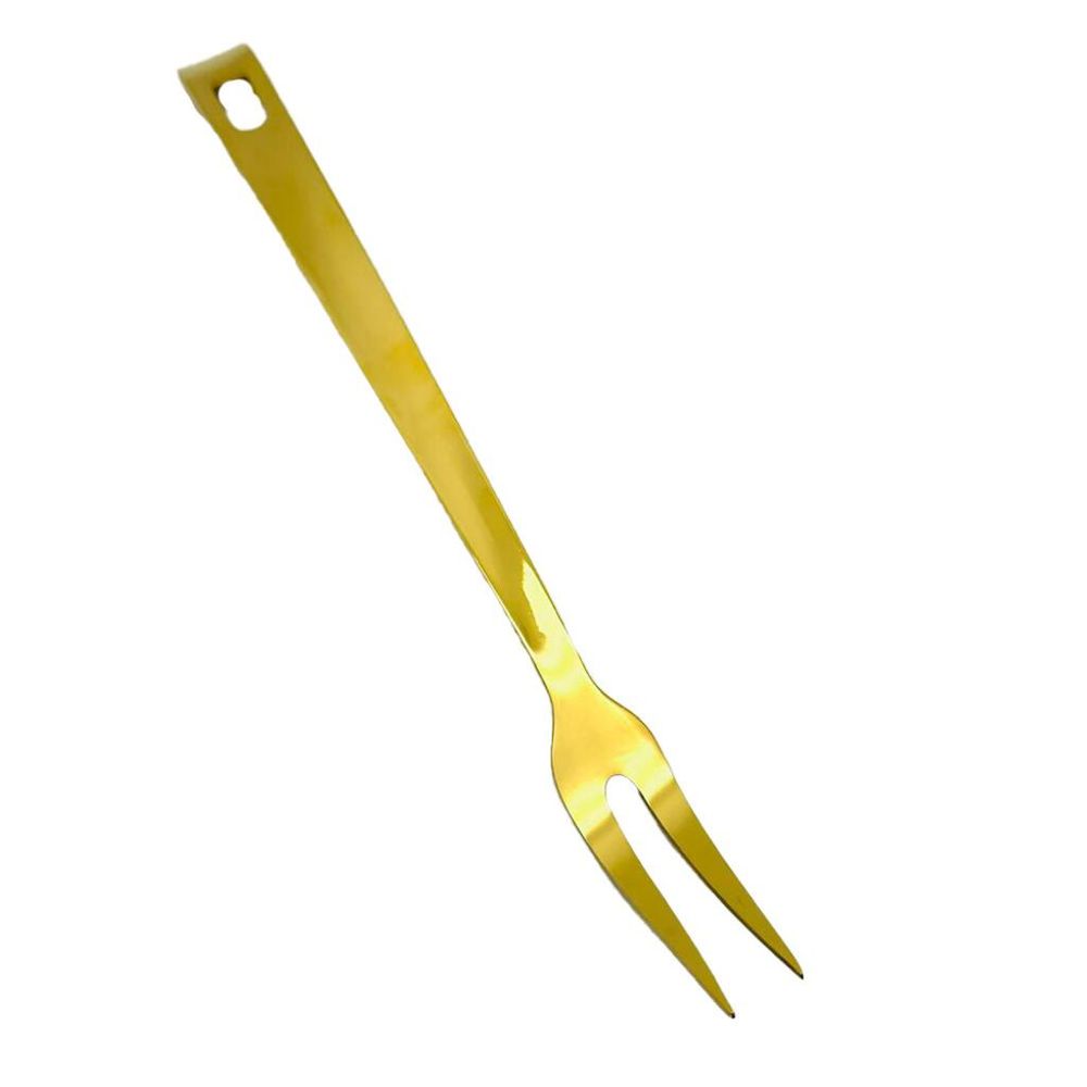 Вилка для мяса поварская 27,5 см сервировочная нерж. цвет золото PVD P.L. Proff Cuisine