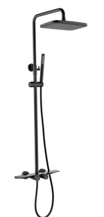 Душевая система с термостатом Grocenberg  GB7038BL Чёрный матовый