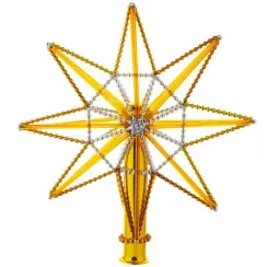 С1537/2 Елочная макушка Звезда монтажная, стекло,золото, Ёлочка