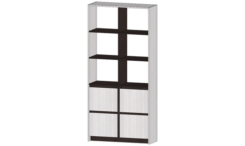 Бостон Стеллаж большой Анкор светлый / Венге