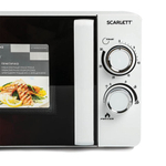 Микроволновая печь SCARLETT SC-MW9020S04M, объем 20 л, 700 Вт, механическое управление, гриль, таймер, белая, SC - MW9020S04M