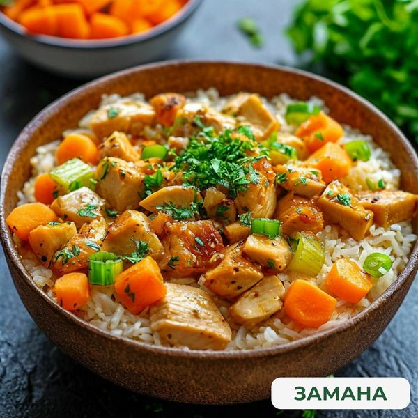 Быстрая курица с рисом