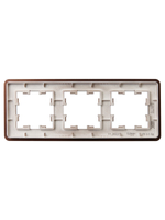 BRITE Рамка 3-местная РУ-3-1-Бр металл коричневый RE AL IEK