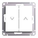 ATLASDESIGN 2-клавишный ВЫКЛЮЧАТЕЛЬ ДЛЯ ЖАЛЮЗИ, 2х сх.4, 10А, мех., ЛОТОС
