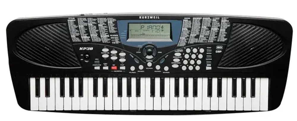 Kurzweil KP30 LB Синтезатор, 49 клавиша, полифония 32, цвет чёрный. Автоаккомпанемент.