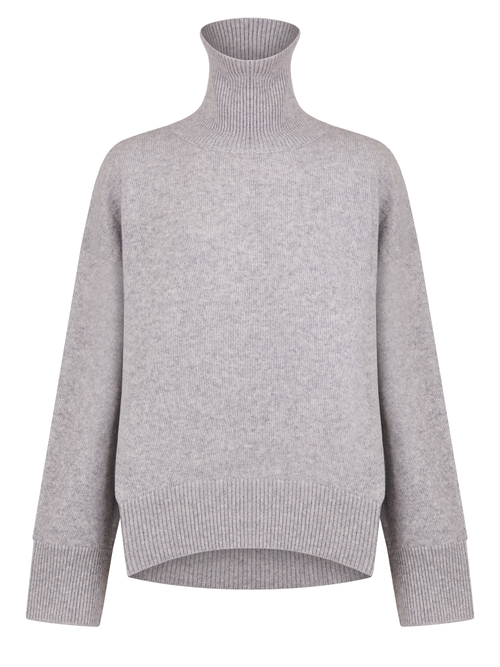 Объемный свитер серого цвета