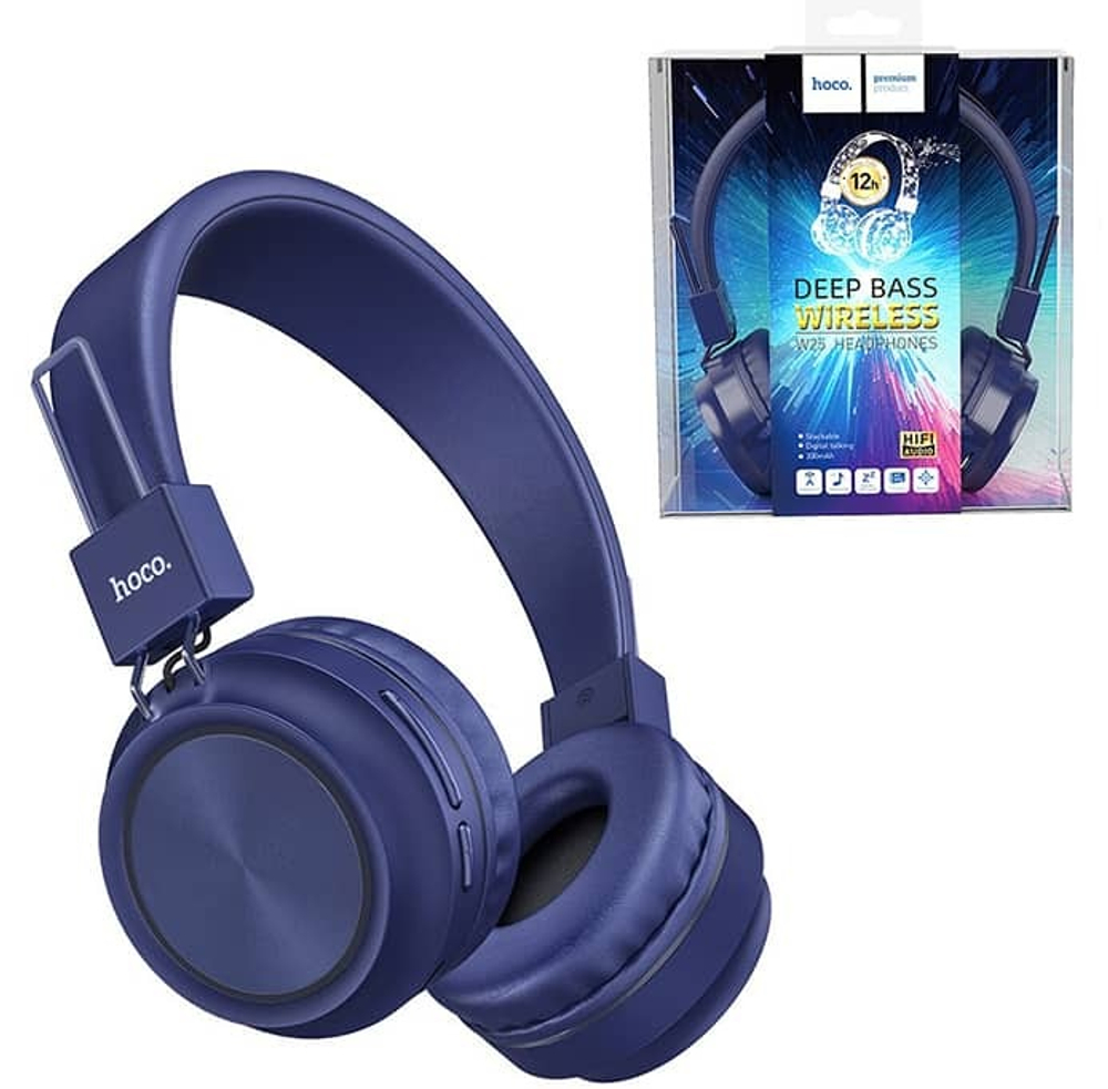 Полноразмерные Bluetooth наушники HOCO W25 (темно-синий)
