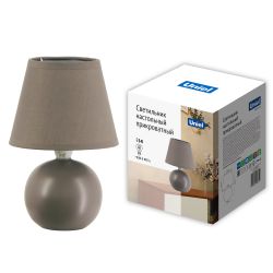 UML-B303 E14 DARK GREY Светильник настольный декоративный под лампу Е14. 40W. Механический выключатель. Темно-серый. ТМ Uniel