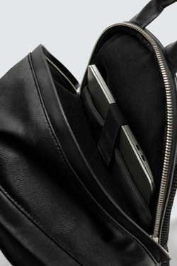 ZARA РЮКЗАК С ТИСНЕНИЕМ, ЧЕРНЫЙ