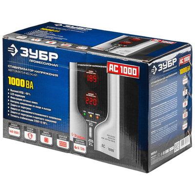 ЗУБР 1000ВА, 1 кВт, автоматический стабилизатор напряжения, Профессионал (59375-1)