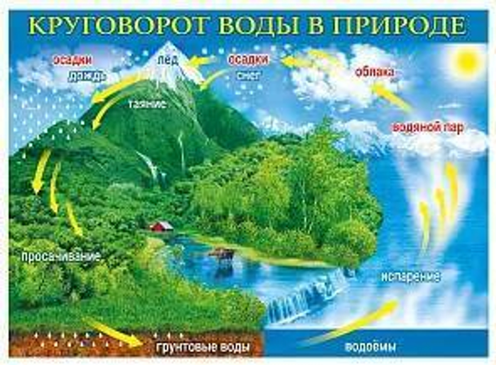 Плакат"Круговорот воды в природе" И 46032